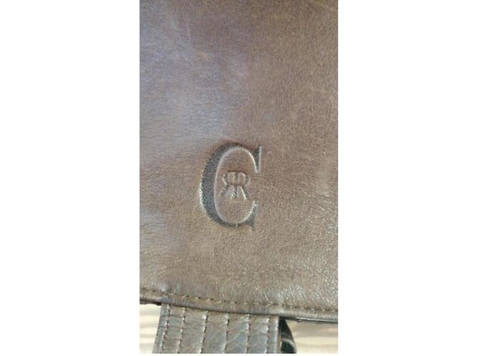 Borsa a tracolla Cerruti 1881 in pelliccia marrone scuro - vista 6