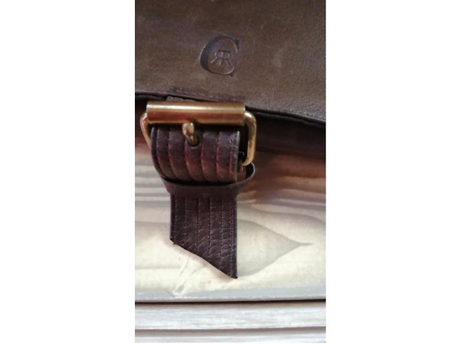 Borsa a tracolla Cerruti 1881 in pelliccia marrone scuro - vista 7