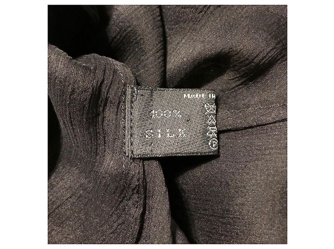 [Gebraucht] PRADA Kurzarmhemd Bluse Durchsichtig schwarz - Ansicht 4