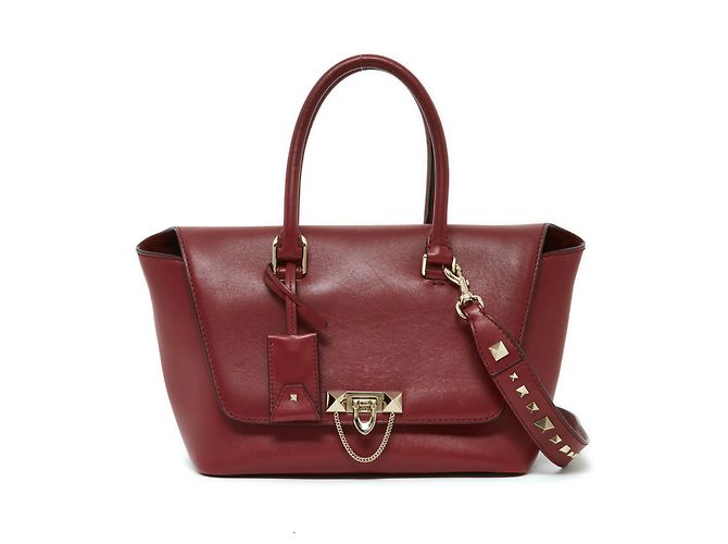 Valentino CINTA DE COURO VERMELHO DE ROCKSTUD - vista 2