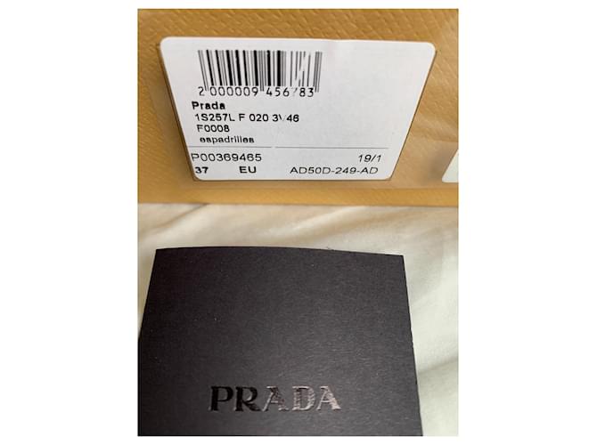 Prada Espadrilles Hellblau Baumwolle Größe 37 - Ansicht 4