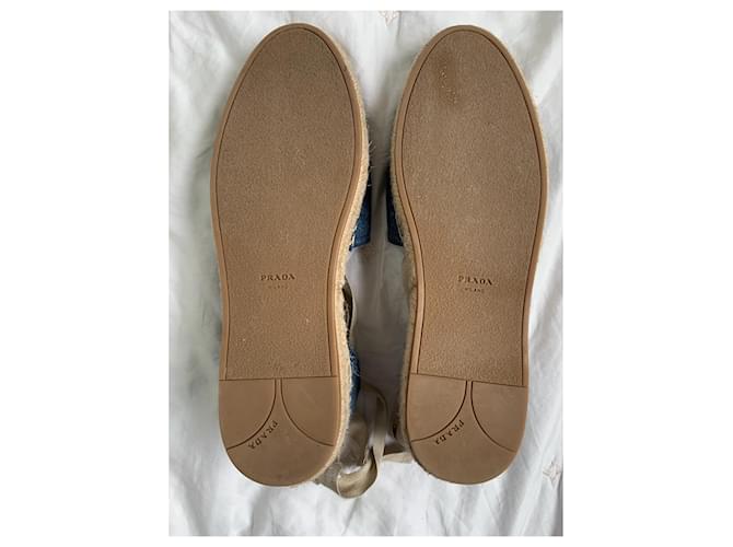 Prada Espadrilles Hellblau Baumwolle Größe 37 - Ansicht 5