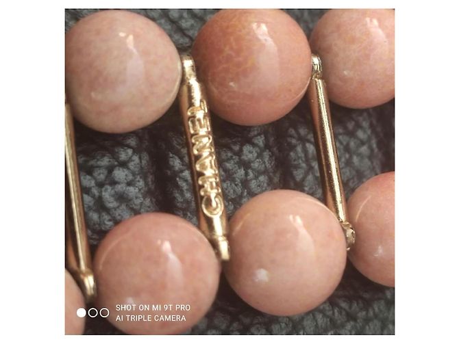 Chanel Keramikperlen Gürtel Koralle Pink - Ansicht 4