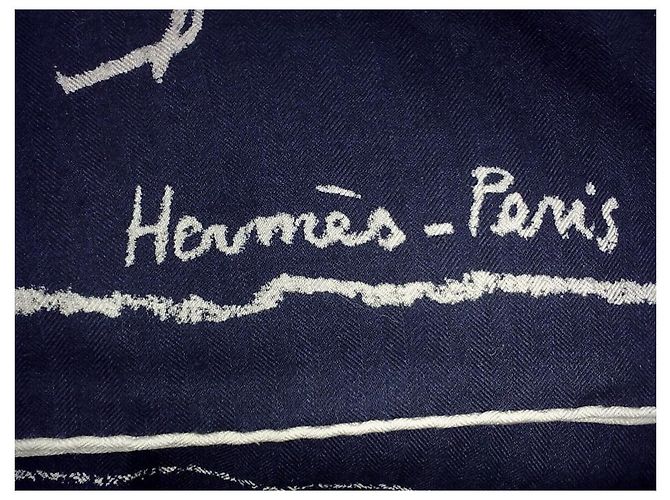 Hermès Pirouette al galoppo Blu navy - vista 2