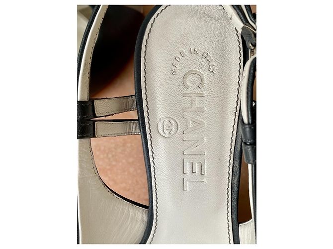 Sandali Chanel in pelle grigio scuro 36.5 Grigio antracite - vista 2