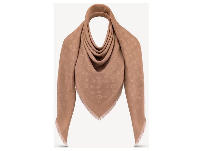 Louis Vuitton Scialle Monogram in seta Marrone - vista 2