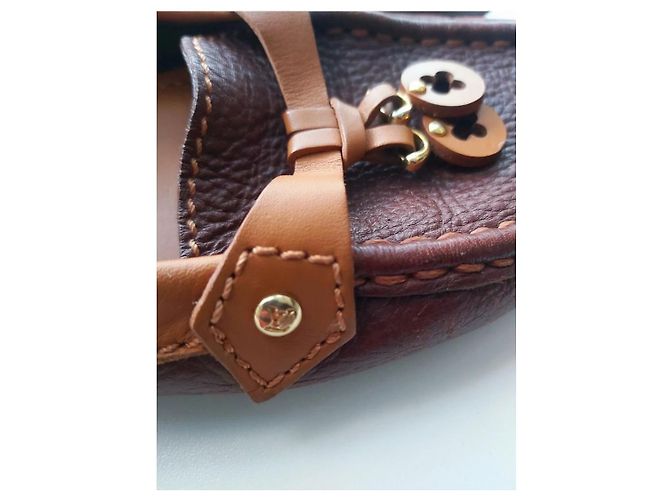 Mocassini Louis Vuitton Pelle Marrone Cognac Taglia 38 Caramello Rame - vista 3