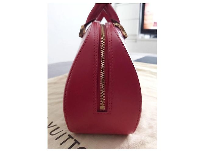 Borsa a mano Louis Vuitton Jasmine in pelle rossa Rosso D'oro - vista 5
