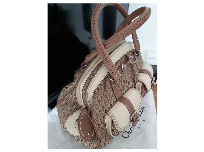 Borsa Dior My Dior beige tela monogramma e pelle Bianco sporco - vista 10