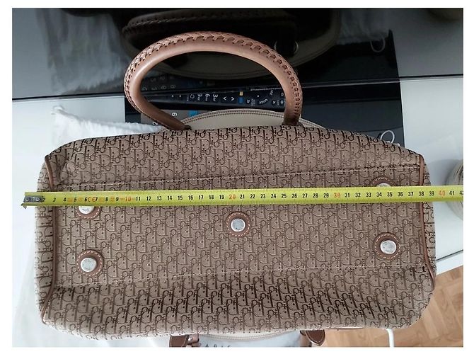 Borsa Dior My Dior beige tela monogramma e pelle Bianco sporco - vista 4