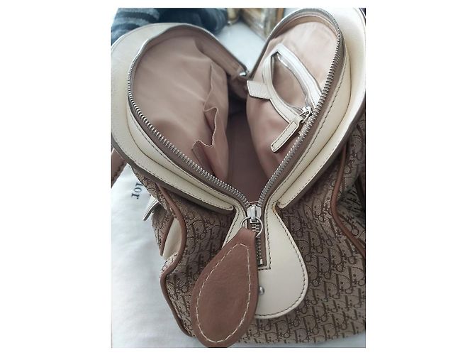 Borsa Dior My Dior beige tela monogramma e pelle Bianco sporco - vista 6