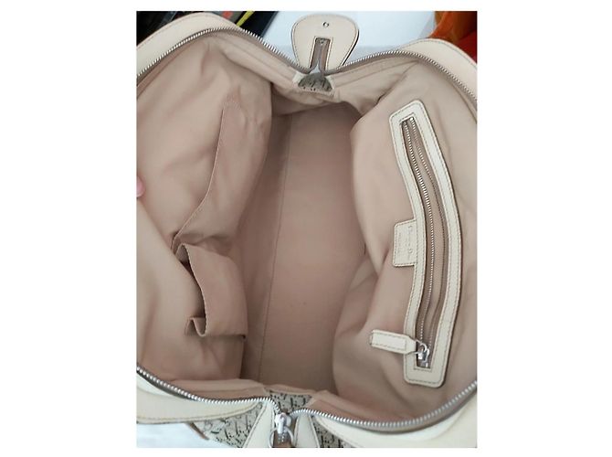 Borsa Dior My Dior beige tela monogramma e pelle Bianco sporco - vista 8