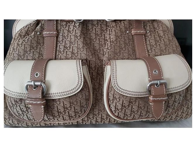Borsa Dior My Dior beige tela monogramma e pelle Bianco sporco - vista 9