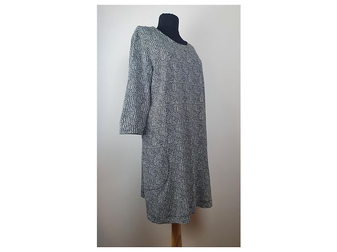 Vestido Marimekko Meitin Negro Blanco Algodón - vista 3