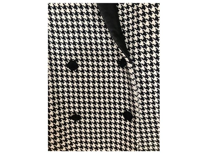 Abrigo de algodón estampado pata de gallo negro Pablo De Gerard Darel - vista 5