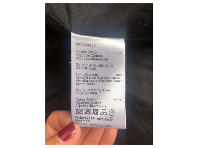Abrigo de algodón estampado pata de gallo negro Pablo De Gerard Darel - vista 7