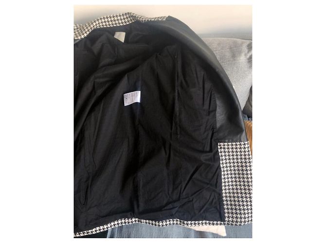 Abrigo de algodón estampado pata de gallo negro Pablo De Gerard Darel - vista 9