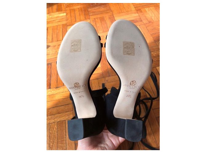 Zapatos de salón Jimmy Choo Flynn 85 de ante negro con punta abierta - vista 2