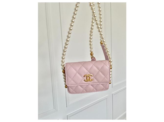 21Cartera de mano con cadena S Rose Clair Chanel Rosa - vista 2