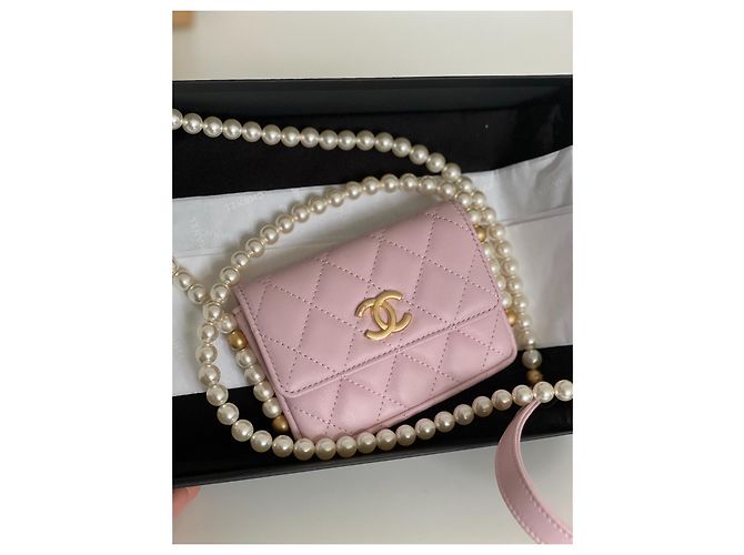 21Cartera de mano con cadena S Rose Clair Chanel Rosa - vista 3