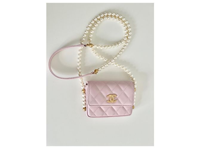 21Cartera de mano con cadena S Rose Clair Chanel Rosa - vista 5