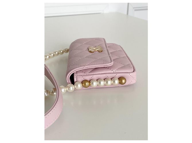 21Cartera de mano con cadena S Rose Clair Chanel Rosa - vista 6