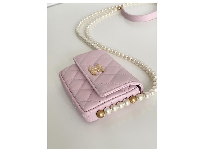 21Cartera de mano con cadena S Rose Clair Chanel Rosa - vista 7