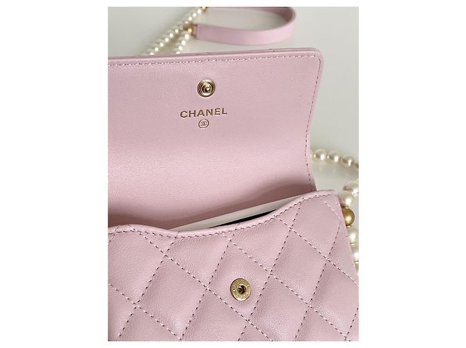 21Cartera de mano con cadena S Rose Clair Chanel Rosa - vista 8