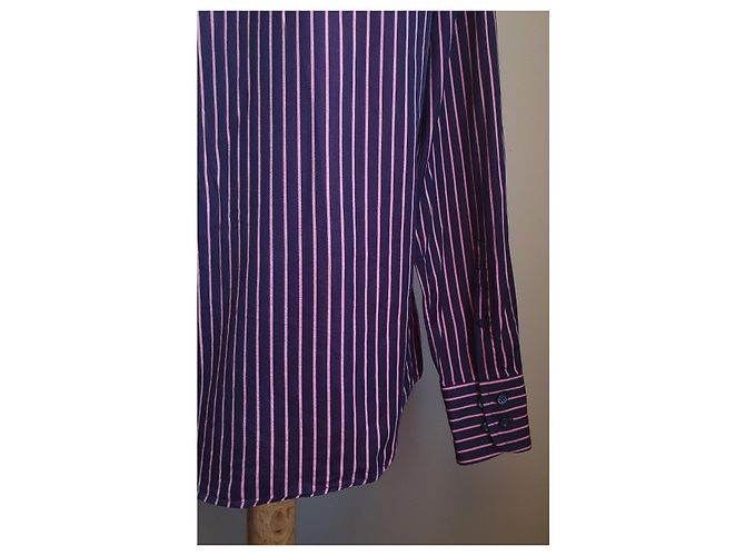 Camicia Carolina Herrera in cotone a righe viola Porpora - vista 4