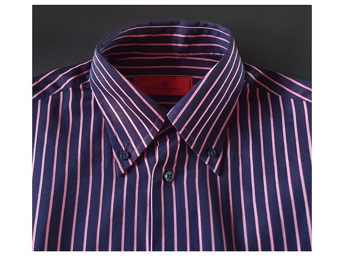 Camicia Carolina Herrera in cotone a righe viola Porpora - vista 5