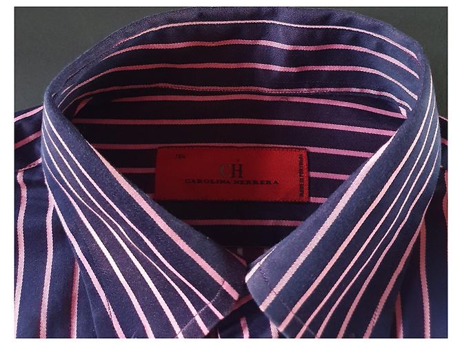 Camicia Carolina Herrera in cotone a righe viola Porpora - vista 6