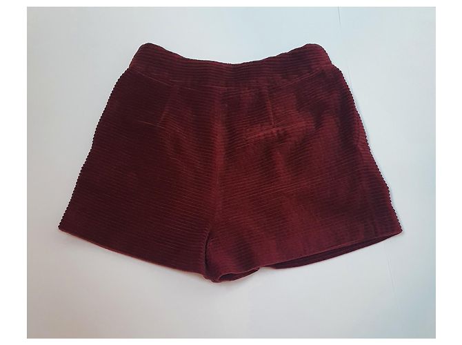 Shorts Tara Jarmon Burdeos Algodón - vista 3