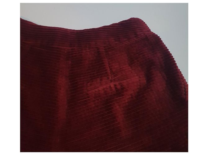 Shorts Tara Jarmon Burdeos Algodón - vista 4