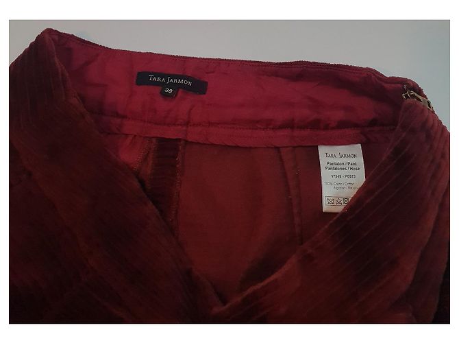 Shorts Tara Jarmon Burdeos Algodón - vista 5