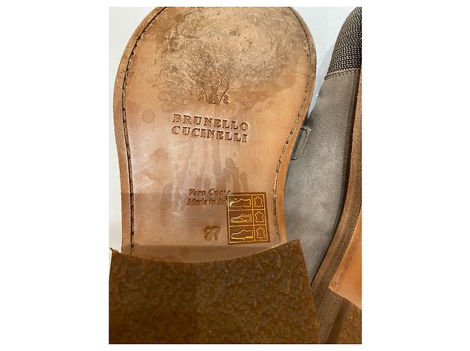 Botines Brunello Cucinelli de piel de ciervo beige - vista 6
