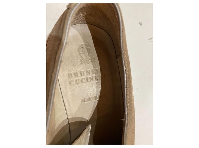 Botines Brunello Cucinelli de piel de ciervo beige - vista 7