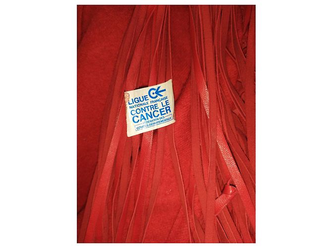 Poncho Hermès Arancione in Cashmere e Lana - vista 3