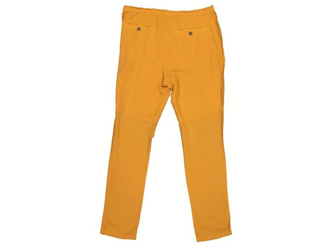 Pantalones Lanvin de corte recto mostaza de seda - vista 2