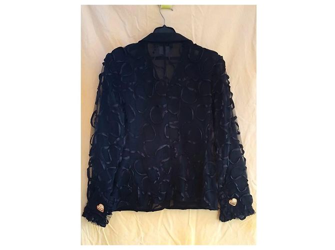 Yves Saint Laurent maßgeschneiderte Seidenjacke Schwarz - Ansicht 2