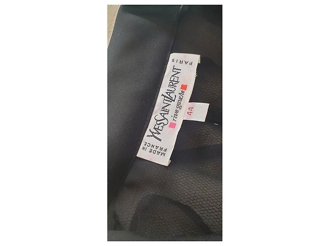 Yves Saint Laurent maßgeschneiderte Seidenjacke Schwarz - Ansicht 3