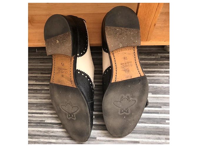 Derbies Queercore de Gucci Noir Multicolore Beige Crème Blanc cassé Bijouterie argentée - vue 4