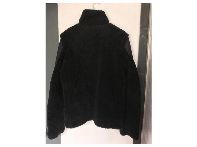 Chaqueta bomber de piel de oveja Carven Negro Azul Multicolor Gris antracita Azul marino Azul oscuro - vista 5