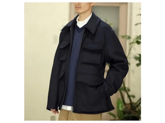 Acne Studios wool coat Blue Navy blue Dark blue - view 3