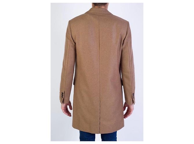 Autre Marque Classic two-button coat AMI Paris Brown Taupe Cognac Hazelnut Light brown Caramel - view 2