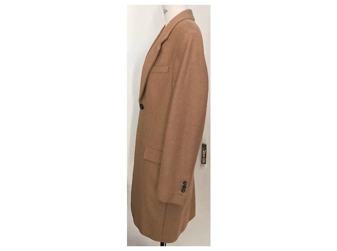 Autre Marque Classic two-button coat AMI Paris Brown Taupe Cognac Hazelnut Light brown Caramel - view 5