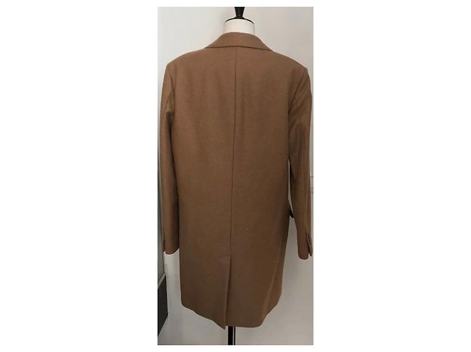 Autre Marque Classic two-button coat AMI Paris Brown Taupe Cognac Hazelnut Light brown Caramel - view 7