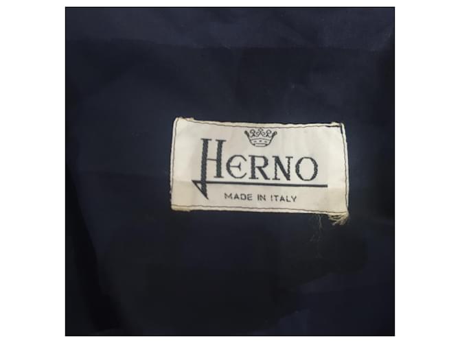 Gabardina de algodón azul Herno Azul oscuro - vista 4