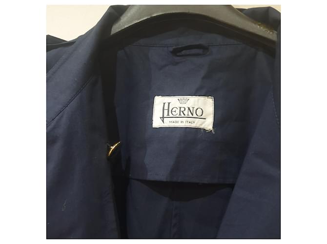 Gabardina de algodón azul Herno Azul oscuro - vista 7