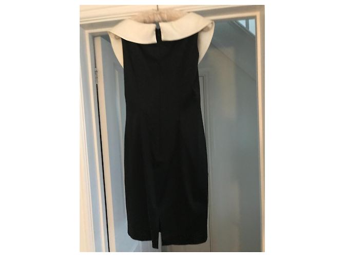 Abito Kay Unger nero e bianco in nylon - vista 3
