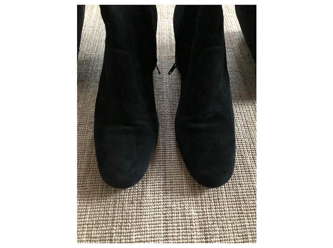 SAINT LAURENT (YSL) Babys 70 Oberschenkelstiefel Schwarz - Ansicht 2